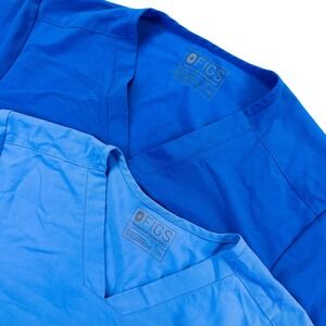 [Lot of 2] FIGS Men's 2XL Chisec Three Pocket Scrub Top TM3000 Technical Medical